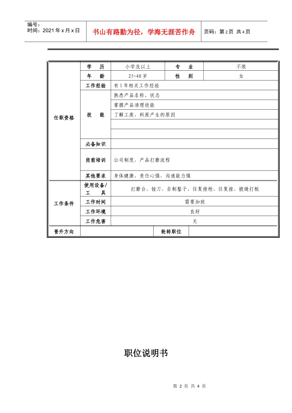 打磨工岗位职责说明_第2页