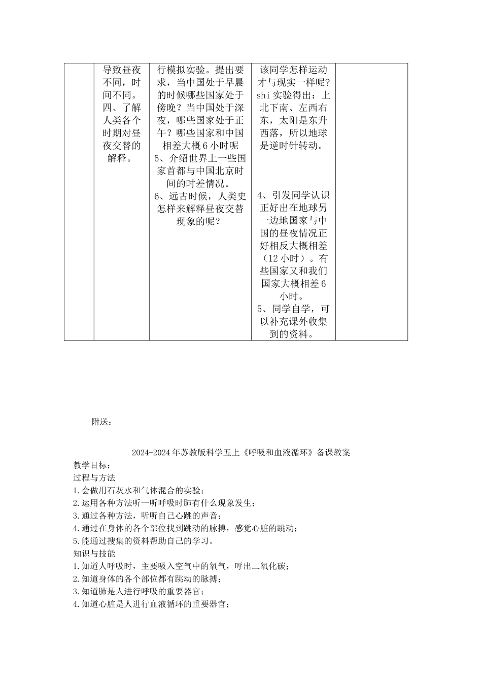 2024-2024年苏教版科学五上《关于昼夜交替》教学设计_第2页