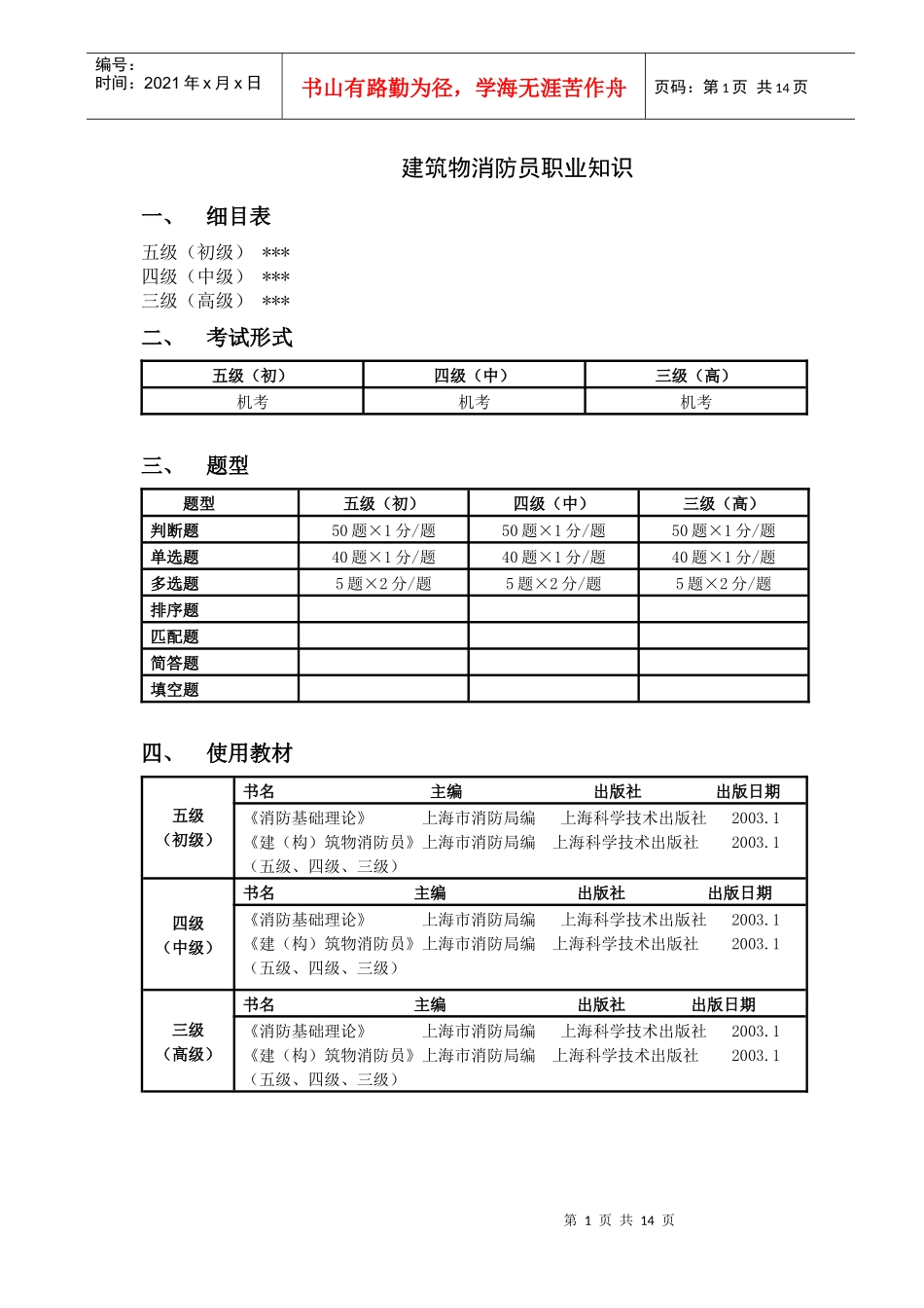 建筑物消防员职业知识(1)_第1页