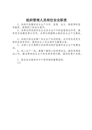 组织管理人员岗位安全职责要求 (2)
