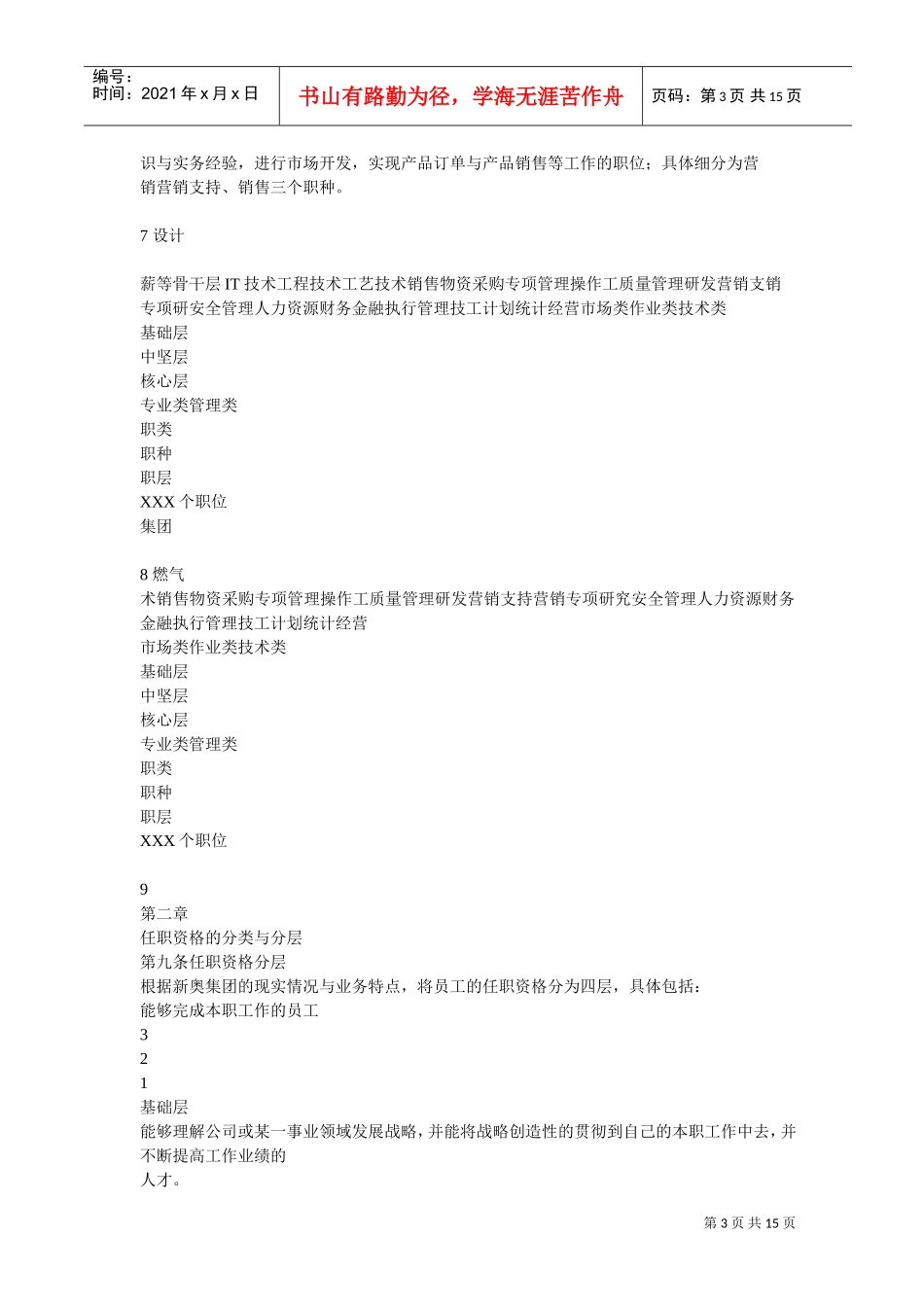 某某集团任职资格等级制度分析_第3页