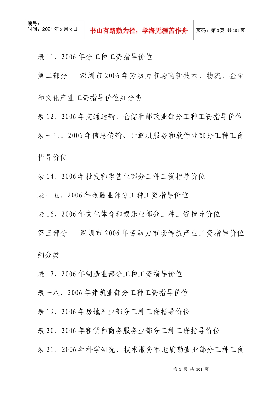 深圳某年度劳动力市场工资指导价位说明_第3页