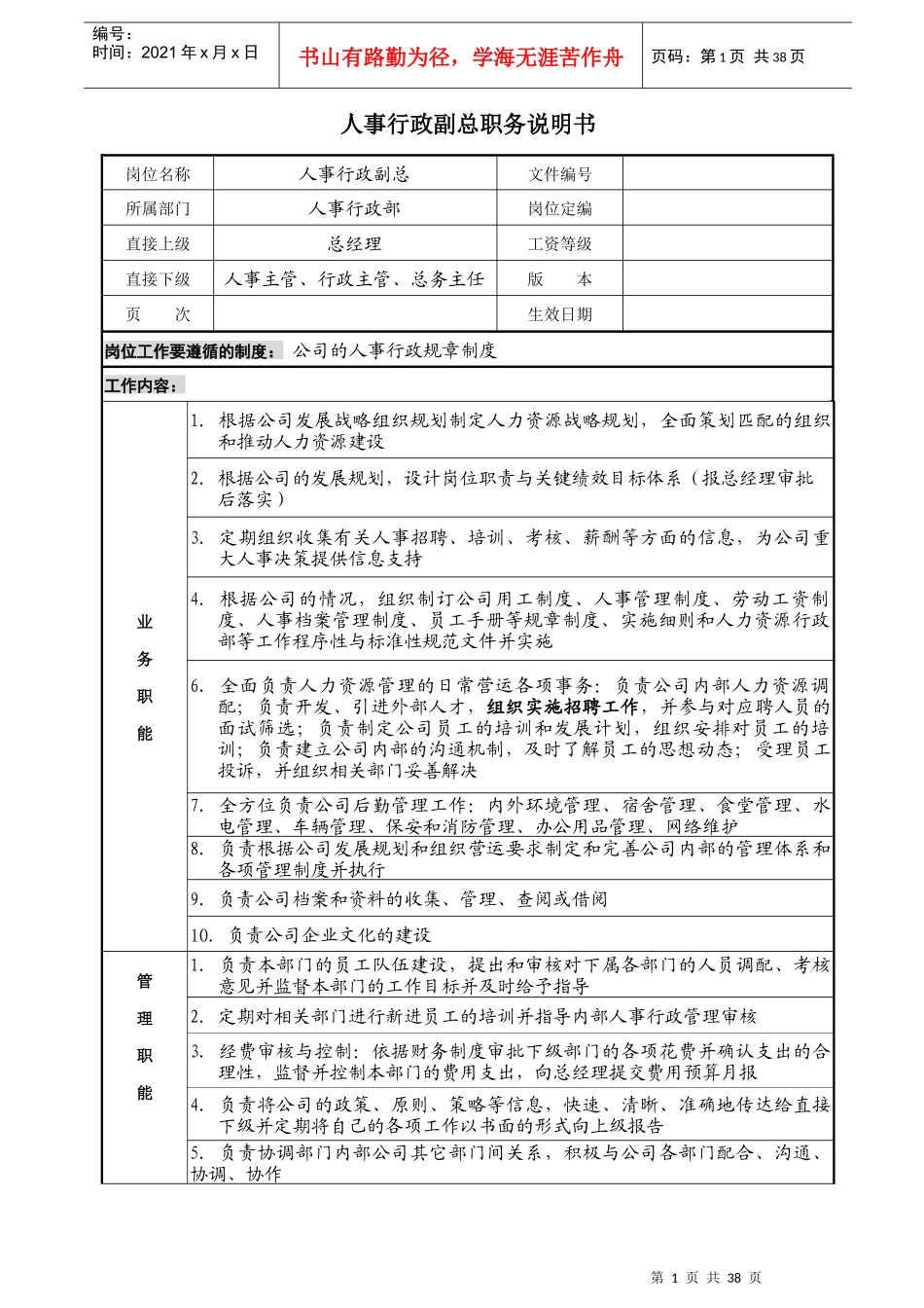 服饰岗位说明书_第1页