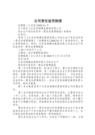 公司责任追究规章制度 