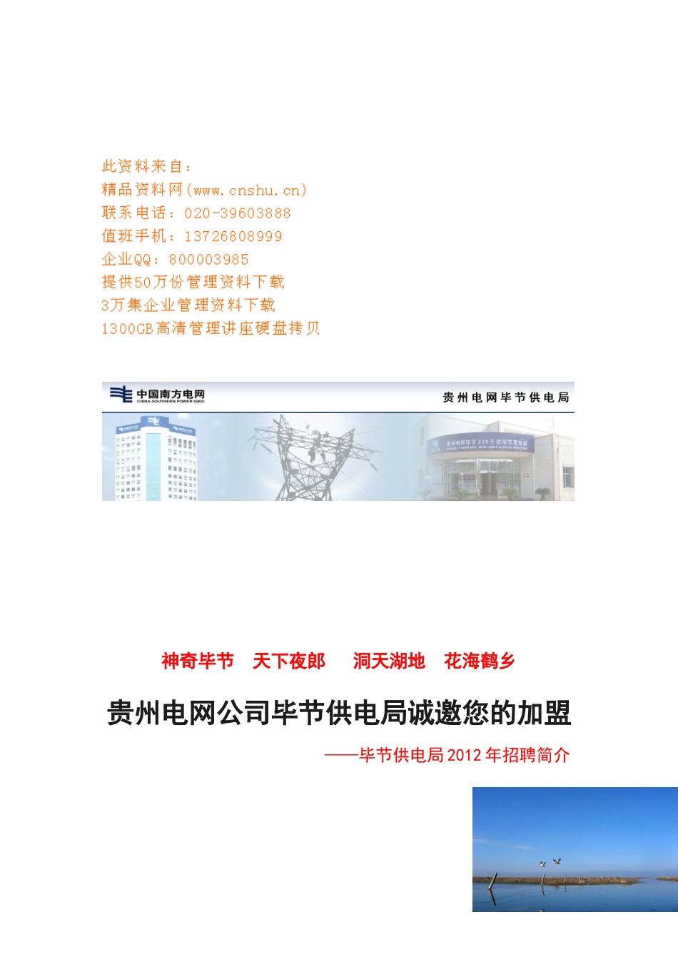 某某供电局年度招聘简介_第1页
