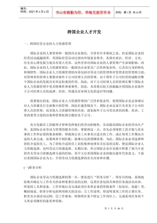 跨国企业人才开发(doc29)(1)