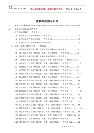 某有限公司绩效考核全套流程表格
