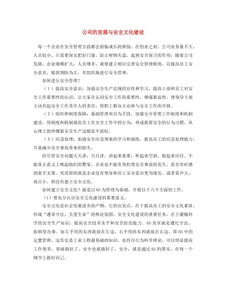 《安全文化》之公司的发展与安全文化建设 