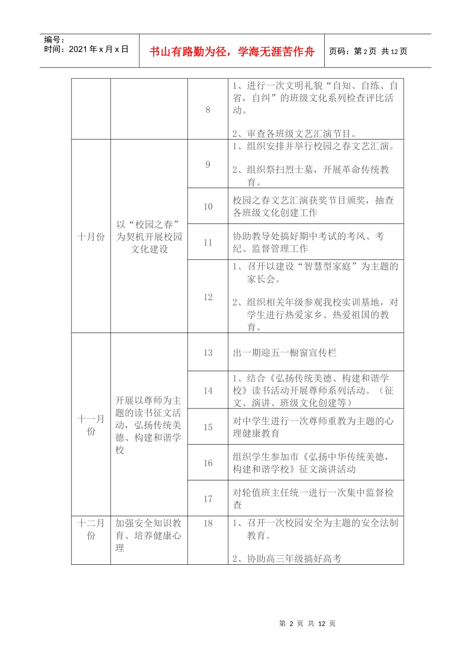 政教处团委会分周工作计划_第2页