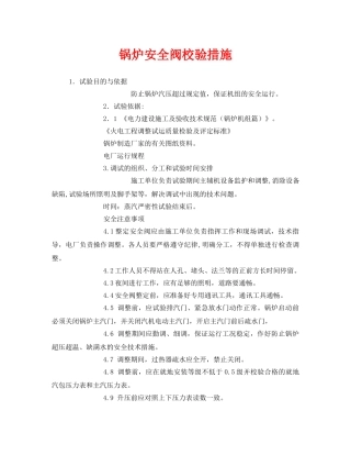 《安全技术》之锅炉安全阀校验措施 