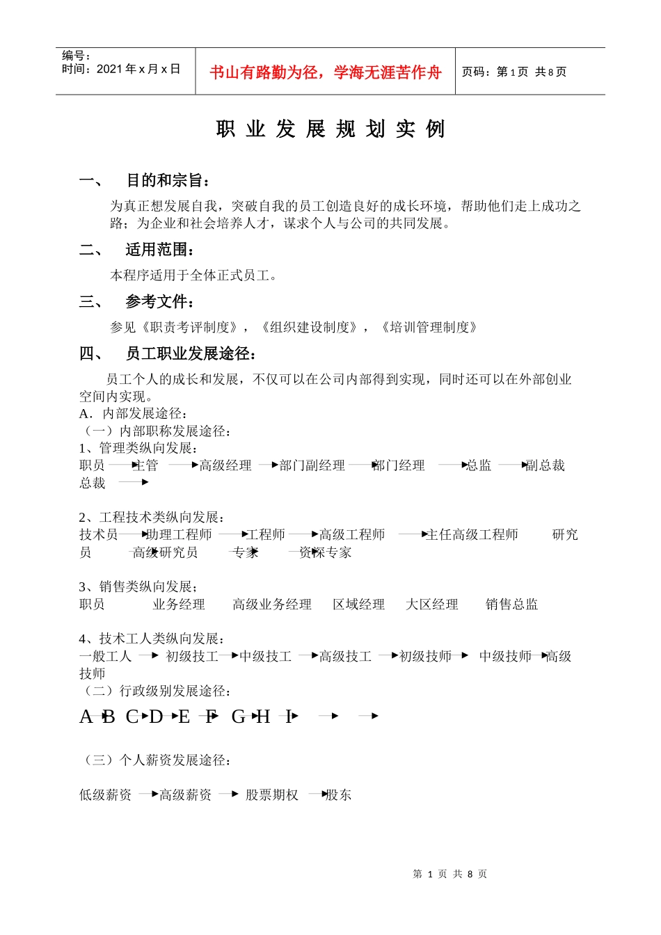职业发展规划实例_第1页