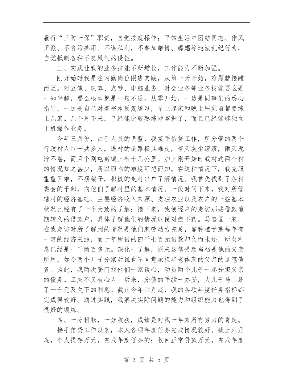 农村信用社个人年度总结_第3页