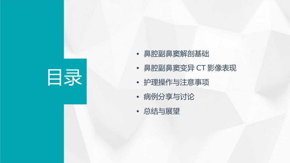 鼻腔副鼻窦解剖及变异CT影像表现护理课件_第2页