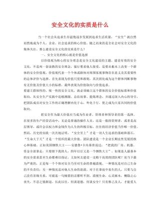 《安全文化》之安全文化的实质是什么 