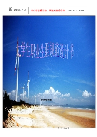 职业生涯设计书--案例