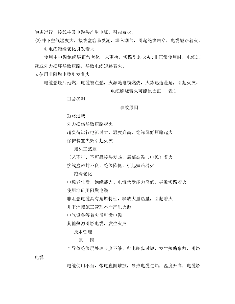 《安全技术》之井下电缆着火原因和防范措施 _第2页