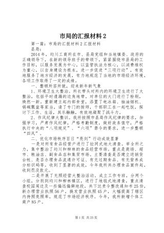 市局的汇报材料2