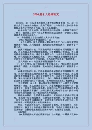 2017度个人总结范文