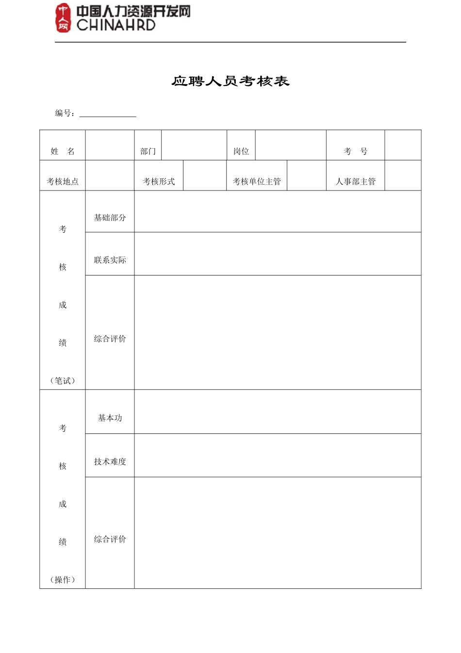 最完整全套人事行政表格（DOC63页）_第3页
