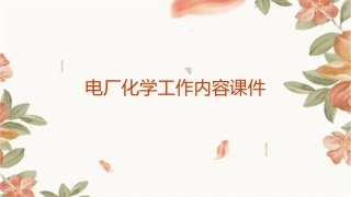 电厂化学工作内容课件
