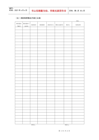 消防隐患整改月度汇总表