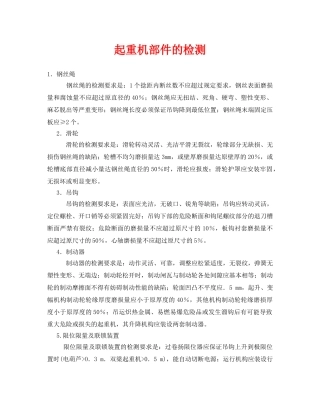 《安全技术》之起重机部件的检测 