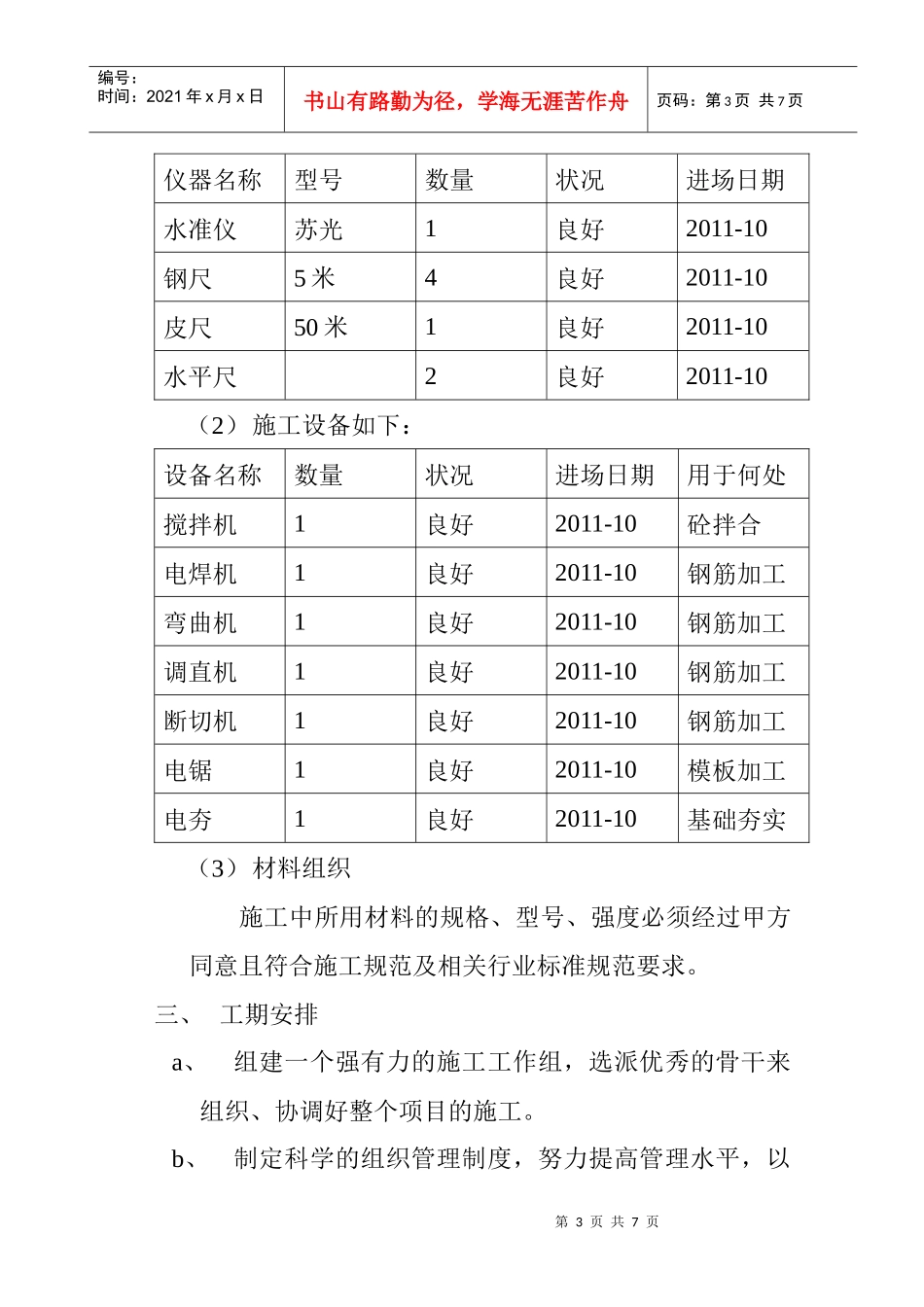 第三净化厂硫磺库房修建工程施工作业计划书_第3页