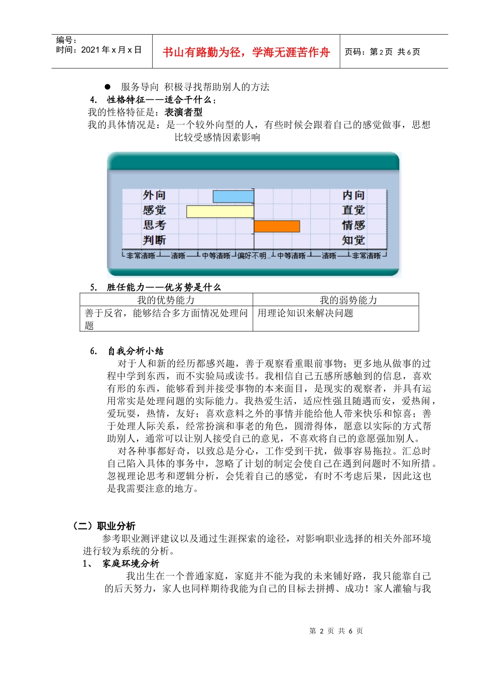 职业生涯规划书正文_第2页