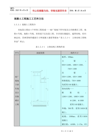 混凝土工程施工工艺和方法培训资料