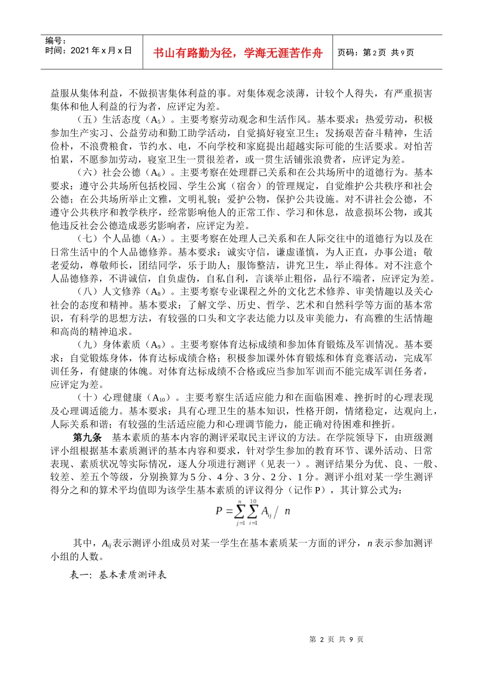 评奖学金综合测评办法[1]_第2页