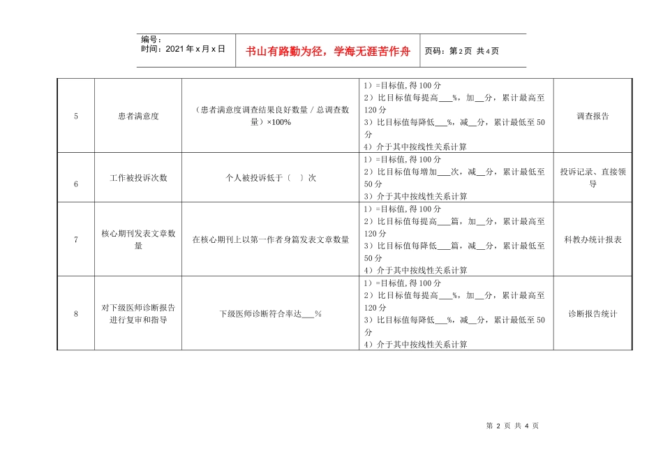 物理诊断科主治医师绩效考核指标_第2页