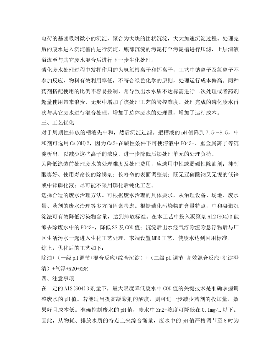 《安全环境-环保技术》之磷化废水处理技术综述 _第2页