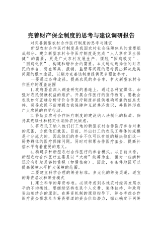 完善财产保全规章制度细则的思考与建议调研报告_1