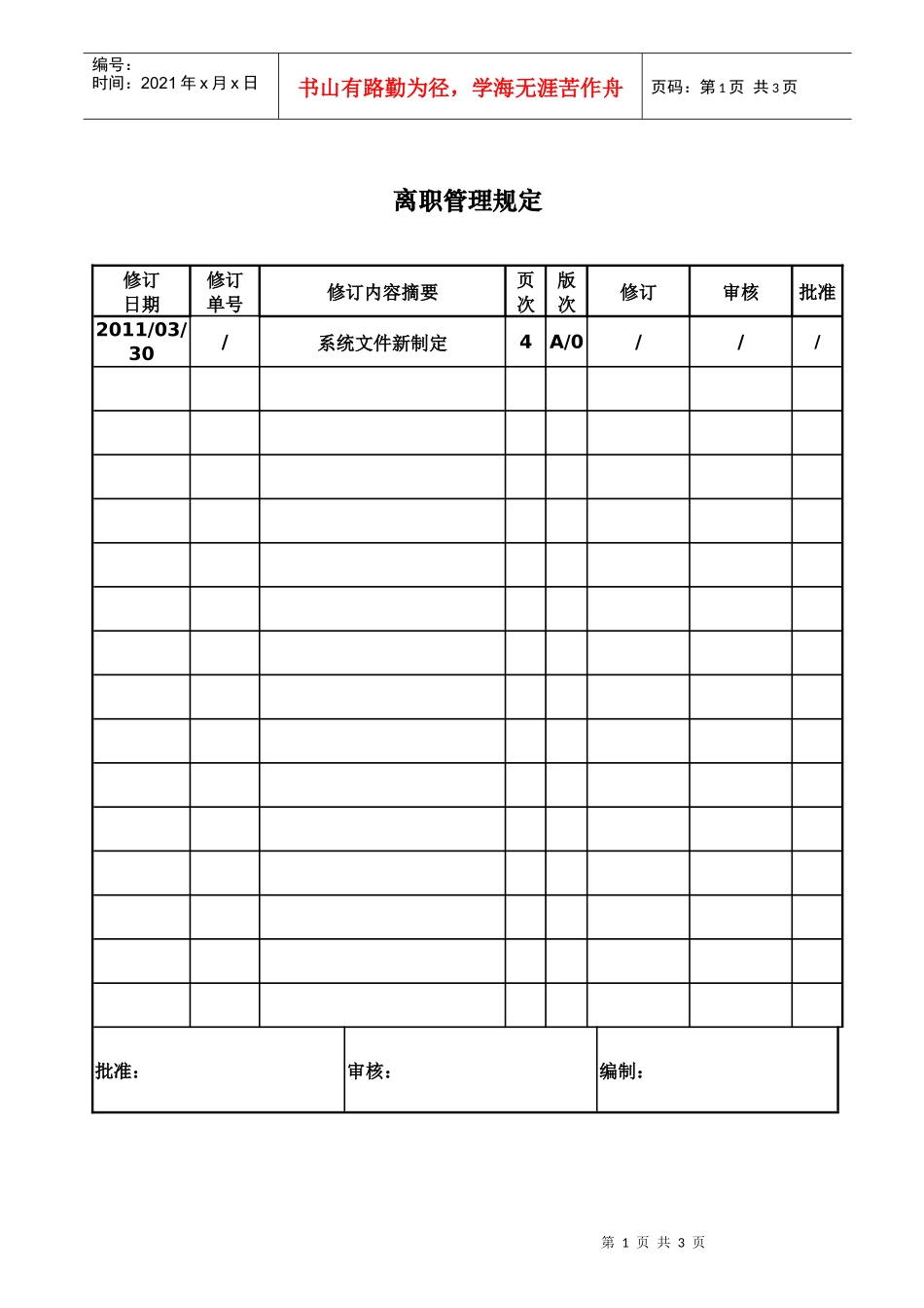 离职管理规定(1)_第1页