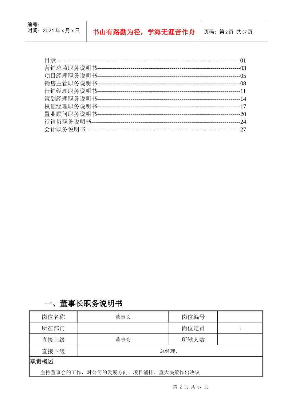 房地产职务说明书_第2页