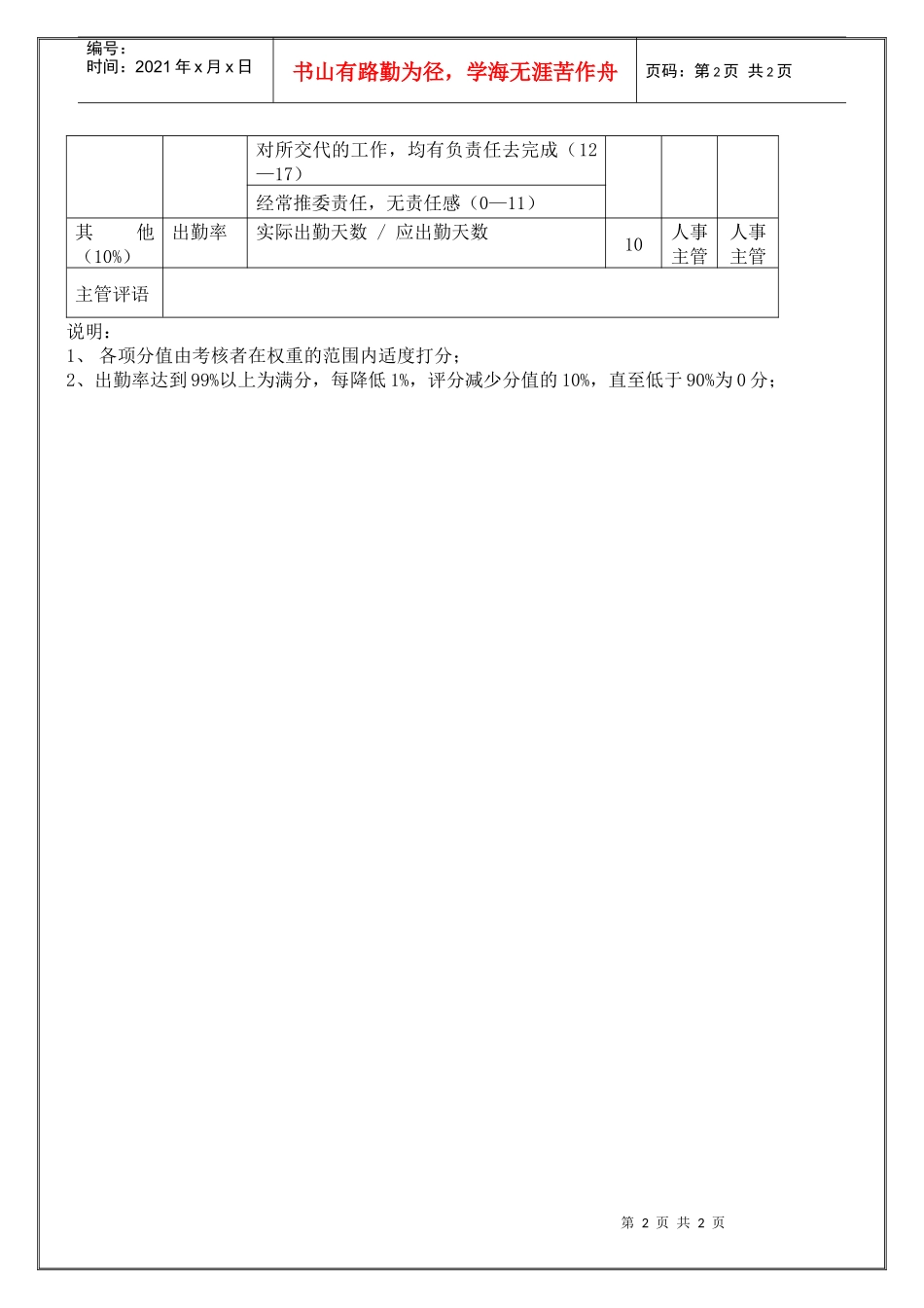 研究发展部内勤（年度考核）表_第2页