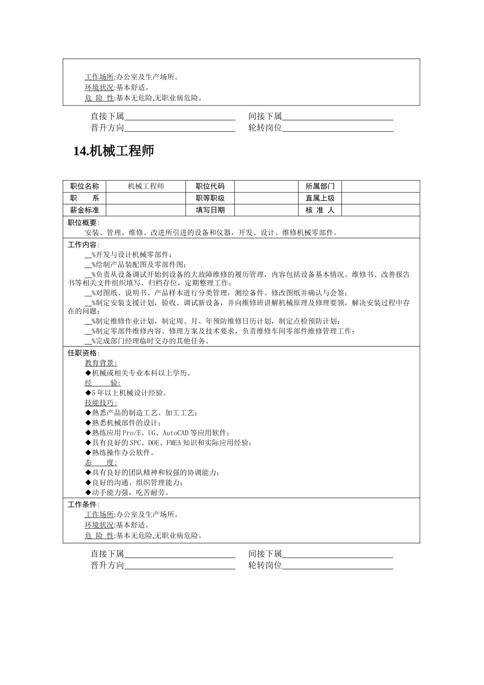 职位说明书——技术职位2_第3页