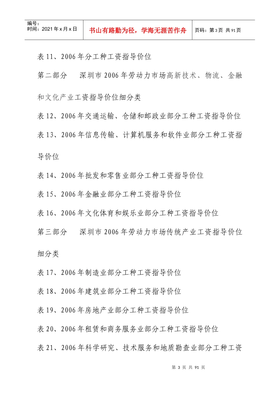 深圳市劳动力市场工资指导价位_第3页