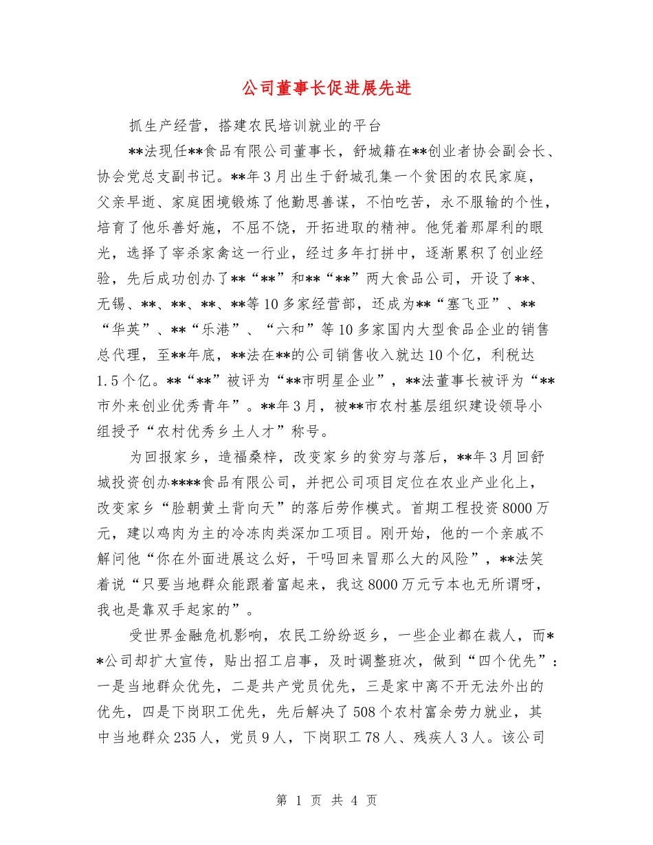 公司董事长促发展先进_第1页