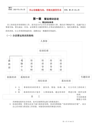 某公司营运培训总论