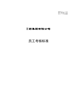 集团公司员工考核标准