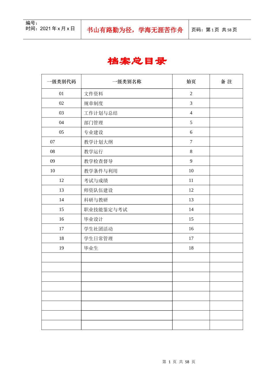 系部档案建设细则_第1页