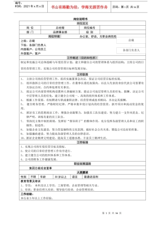 装修公司职位说明