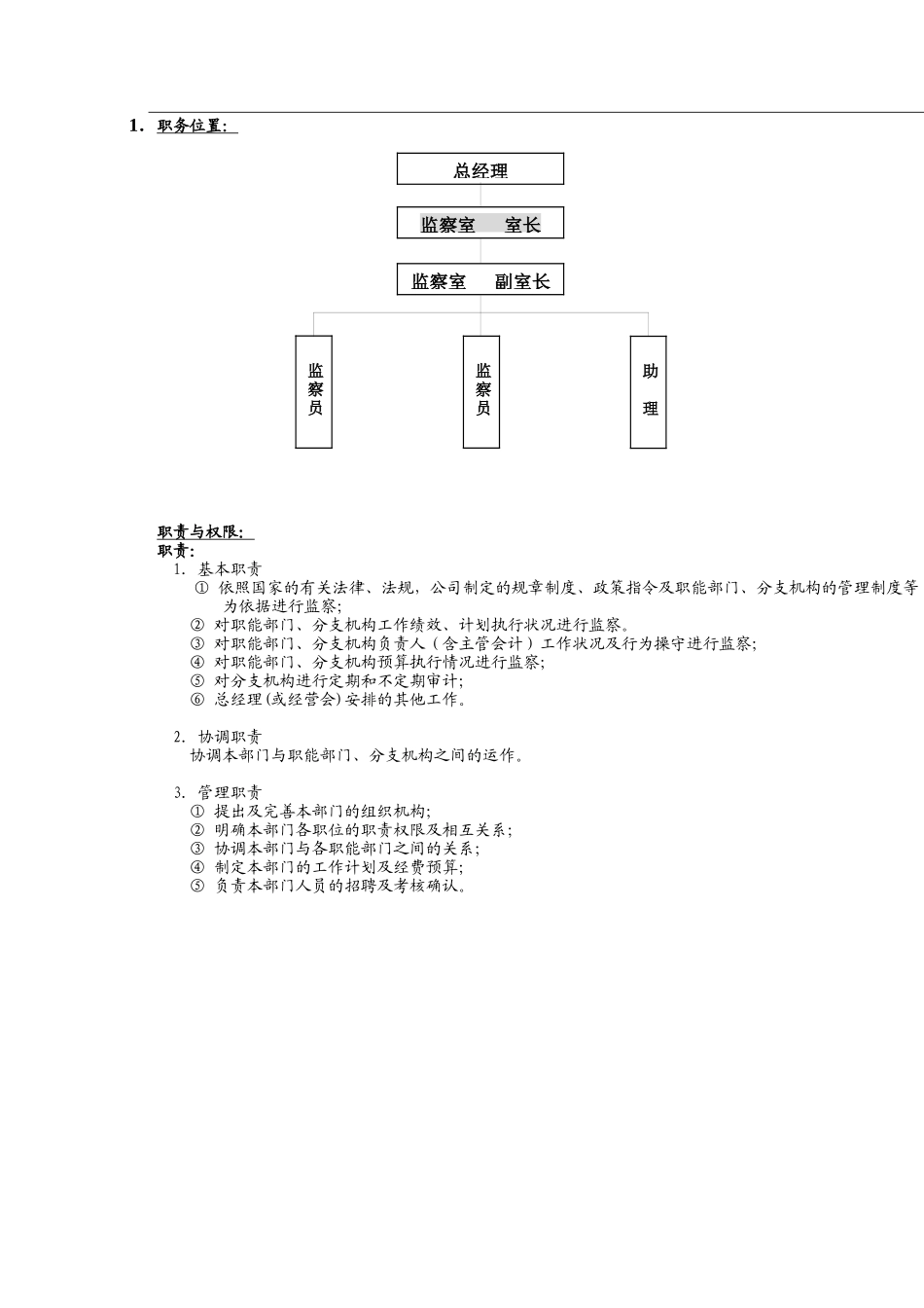 监察室室长岗位职责_第2页