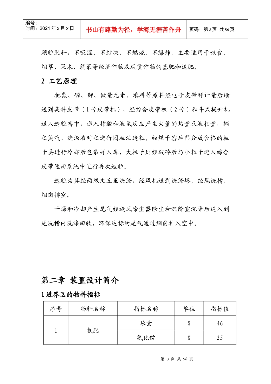 氨酸法造粒工艺及岗位操作规程_第3页