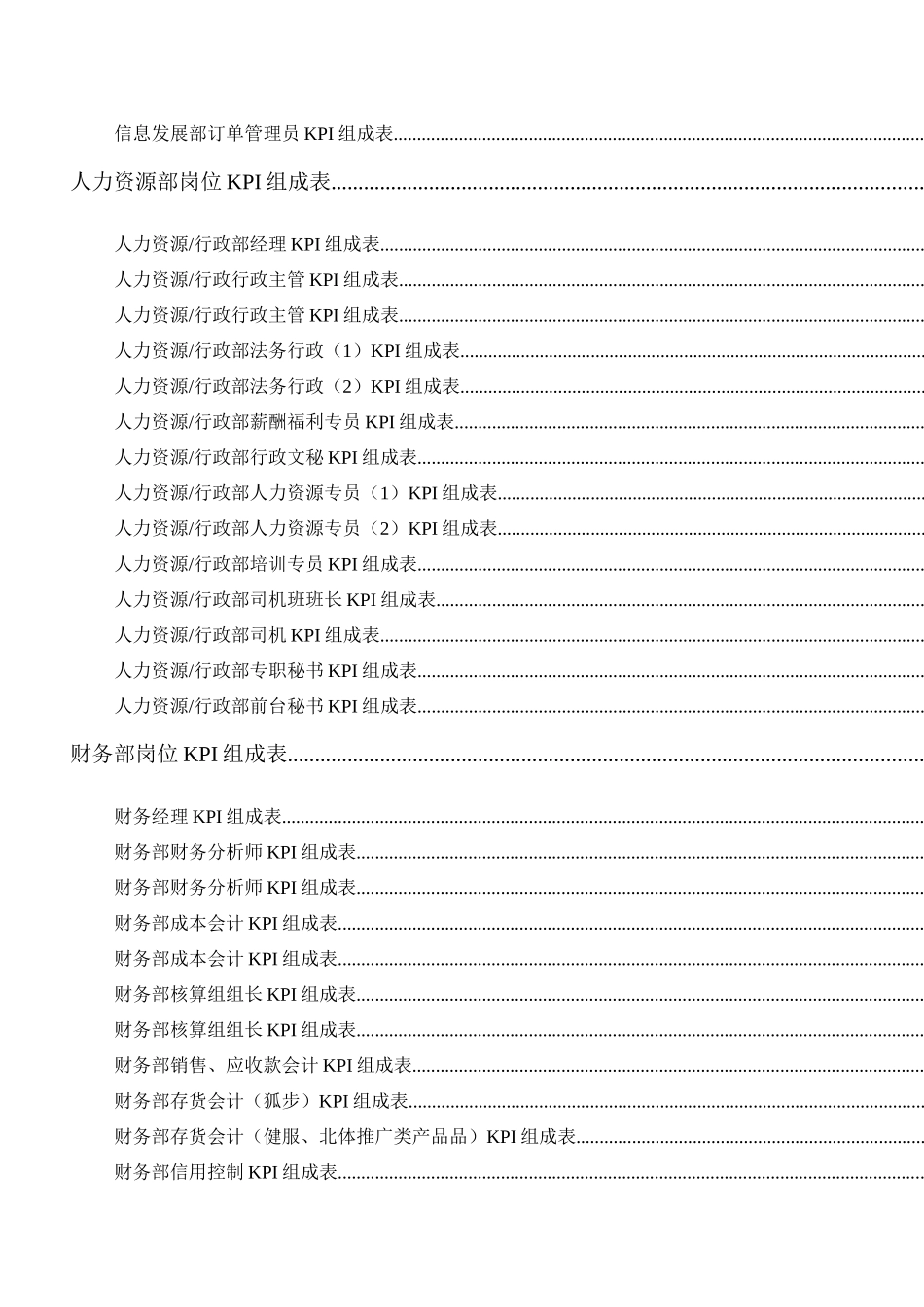 某知名体育用品有限公司KPI指标库_第3页