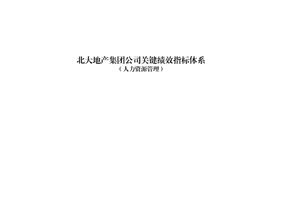 某公司关键绩效指标体系_第1页