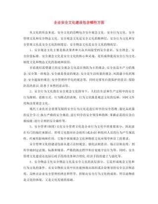 《安全文化》之企业安全文化建设包含哪些方面 