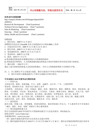 杜邦XXXX校园招聘