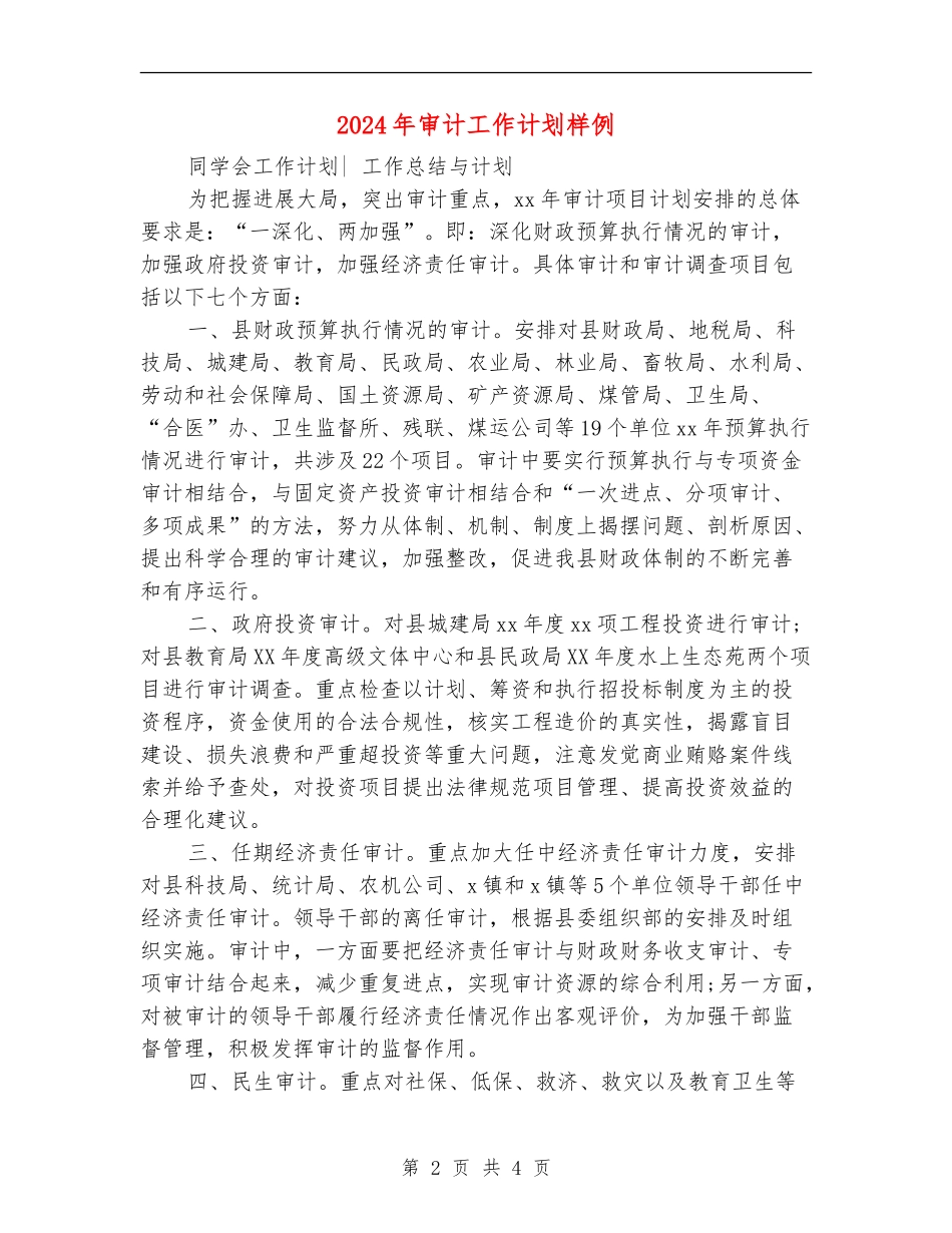 2024年审计工作计划样例_第2页